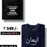 Sabar And Shuka & Imaan : Half Sleeve Combo – Black & Navy Blue