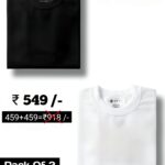 Plain Black & White - Half Sleeve T-Shirt